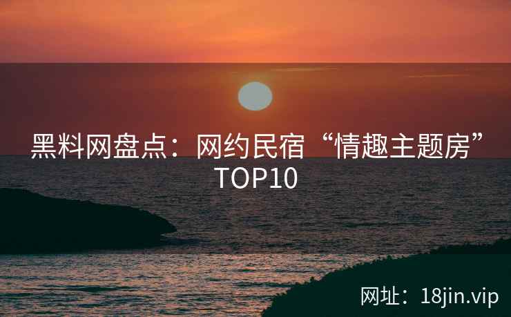 黑料网盘点：网约民宿“情趣主题房”TOP10
